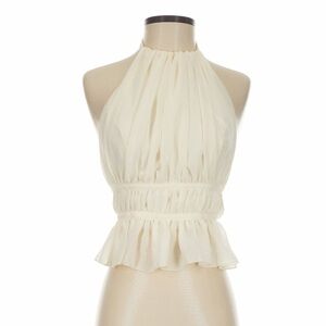 Elegant Cream Halter Top